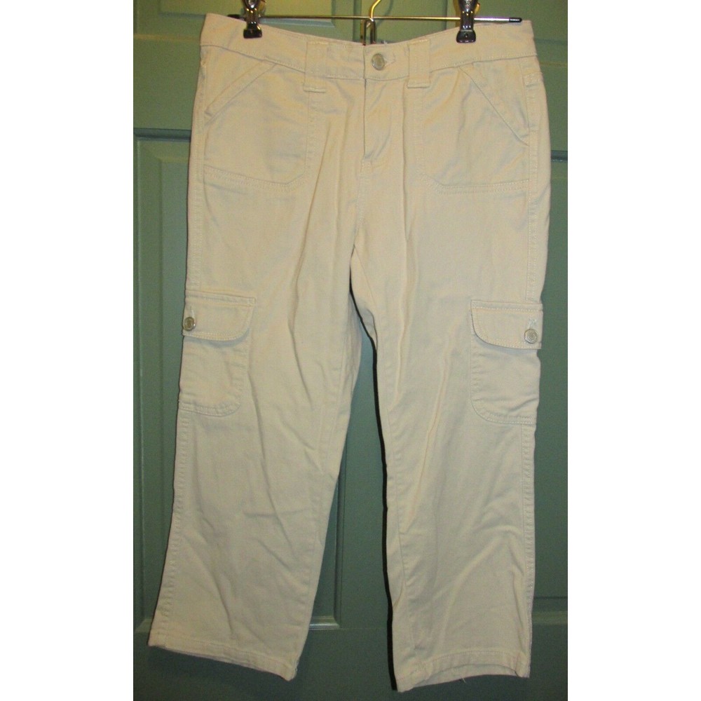No Boundaries Junior Beige Stretch Capri Jean Size 5